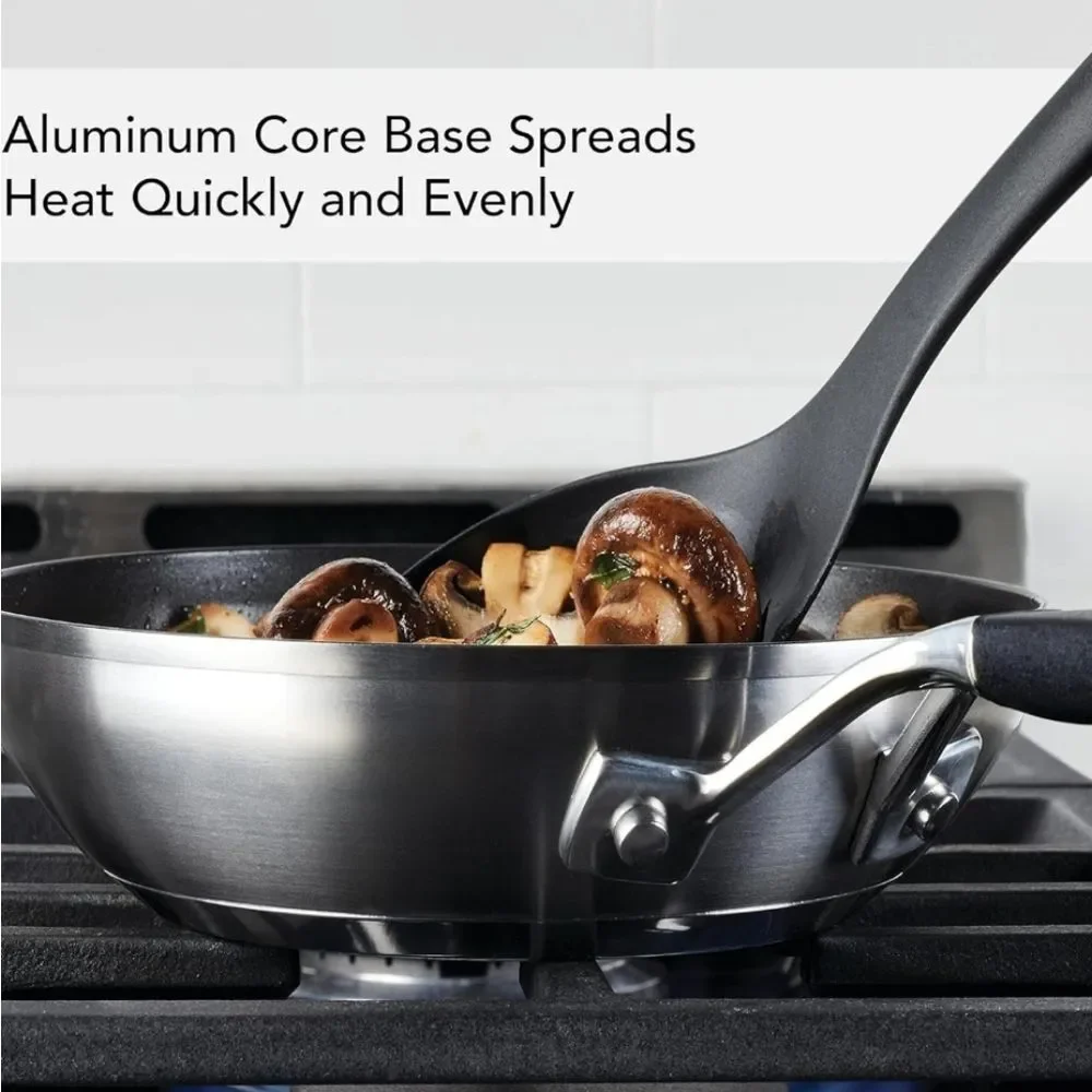 KitchenAid Stainless Steel Non-Stick Frying‎ Pan/Skillet Cookware Set